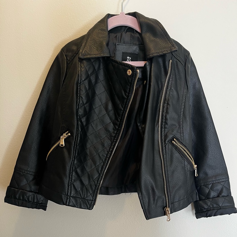 Girls XS (4/5) Art Class Leather Coat